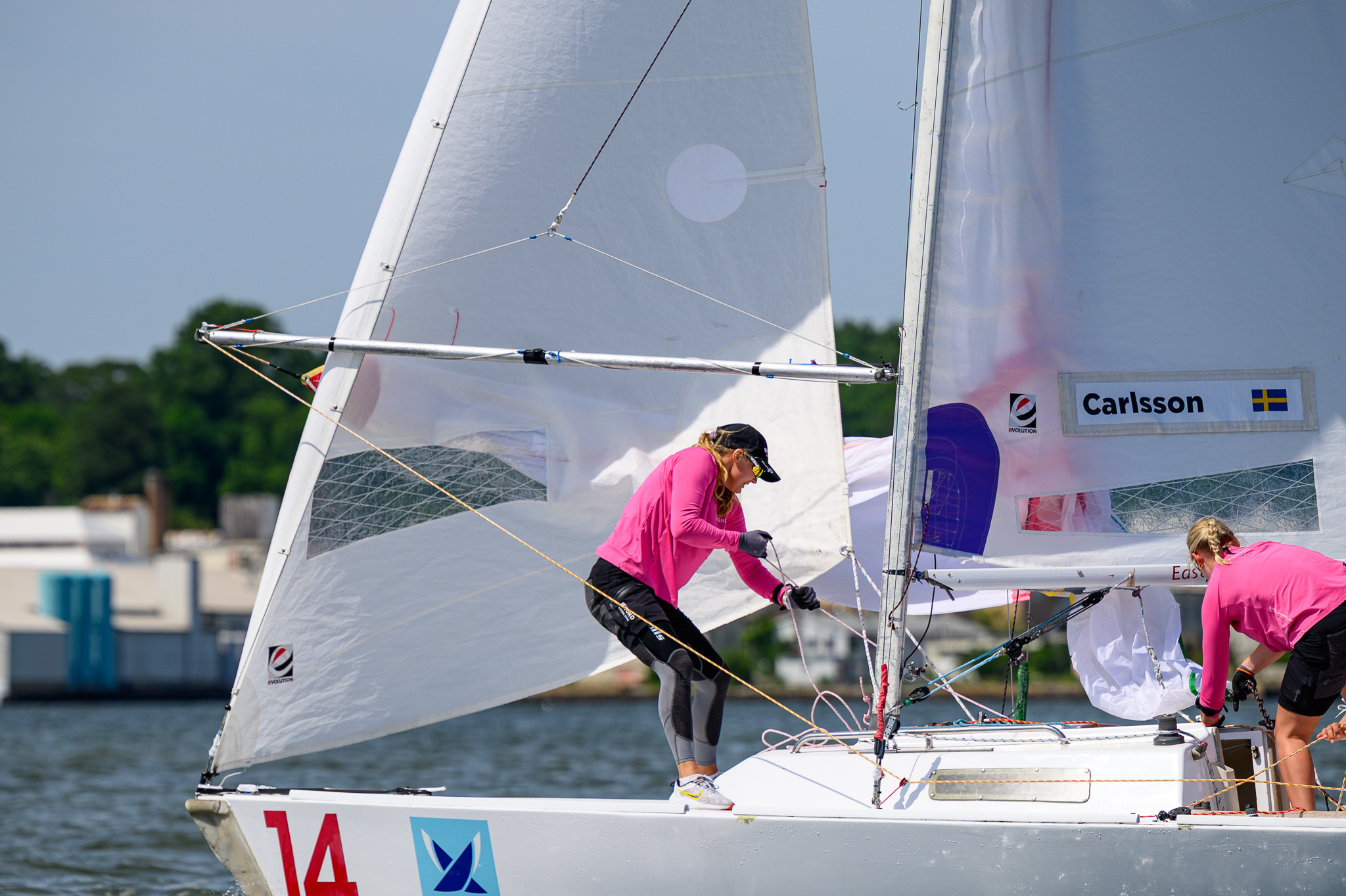 Bow crew working on the foredeck